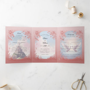 Castle fairy tale book Tri-Fold Wedding