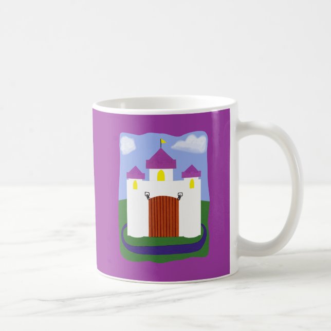 Castle Fairytale with Purple Turrets Coffee Mug (Right)