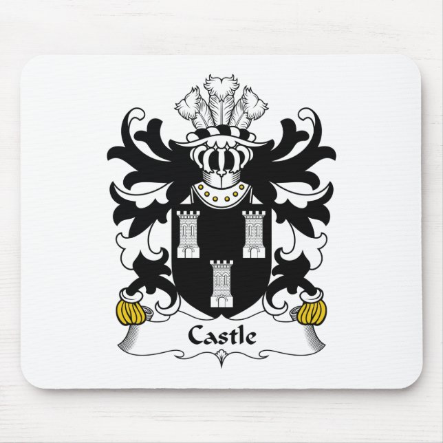 Castle Family Crest Mouse Mat (Front)
