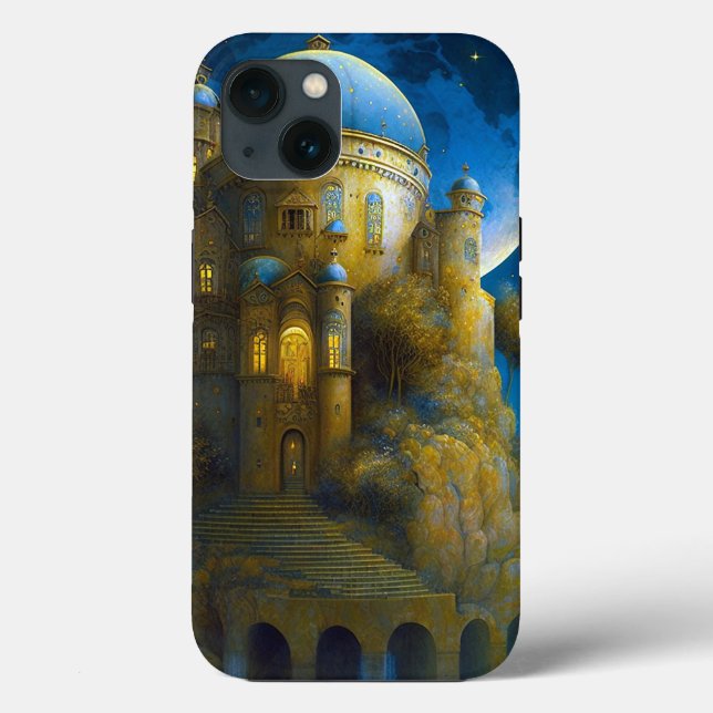 Castle Fantasy Moon Landscape Case-Mate iPhone Case (Back)