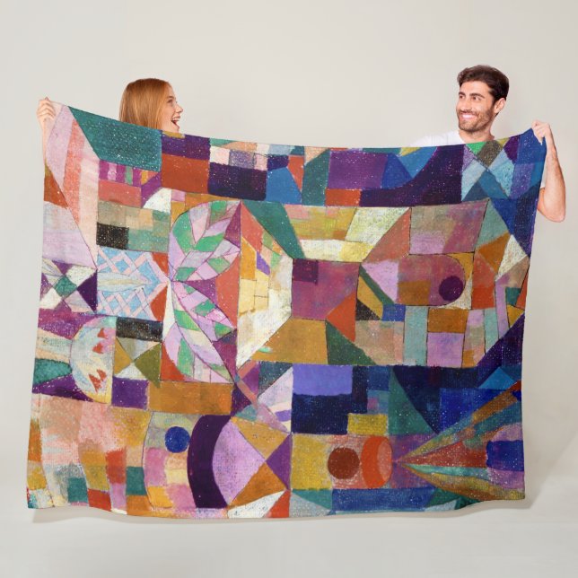 Castle Garden, Paul Klee Fleece Blanket (In Situ)