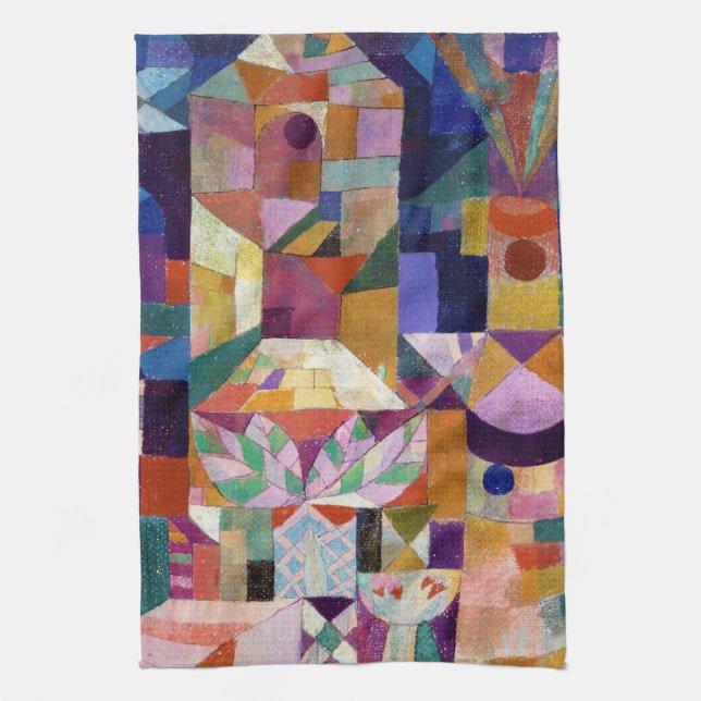 Castle Garden, Paul Klee Tea Towel (Vertical)