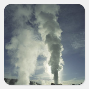 Castle Geyser ,Yellowstone National Park Square Sticker