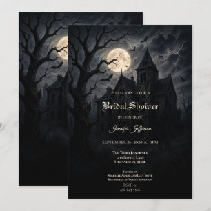 Castle Gothic Halloween Bridal Shower invitation