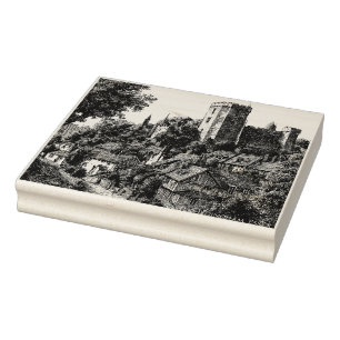 Castle Hedingham, Essex, Vintage Sketch Rubber Stamp