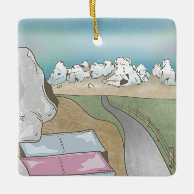 Castle hill bouldering New Zealand Ceramic Ornament (Front)