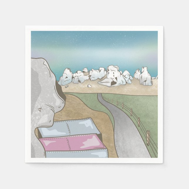 Castle hill bouldering New Zealand Napkin (Front)