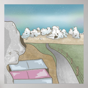 Castle hill bouldering New Zealand Poster