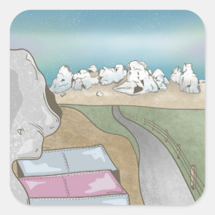 Castle hill bouldering New Zealand Square Sticker