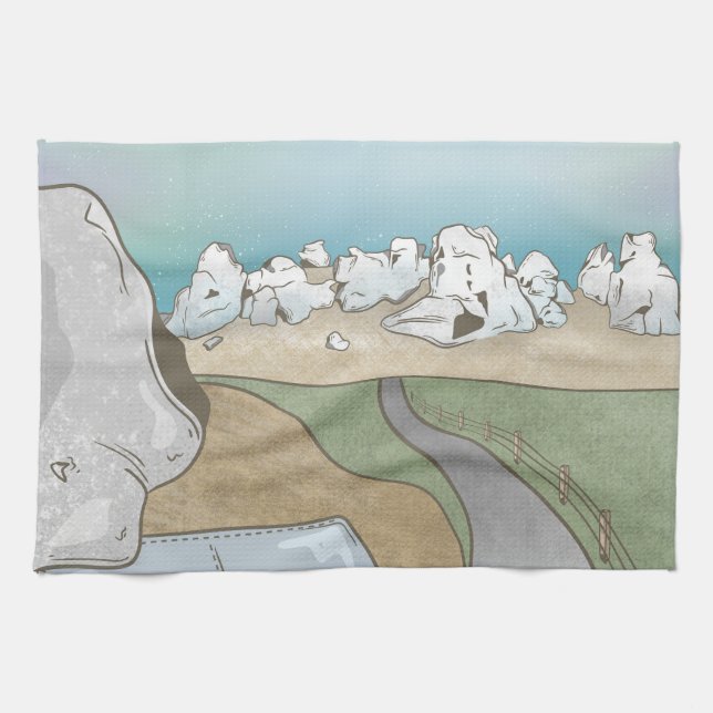 Castle hill bouldering New Zealand Tea Towel (Horizontal)