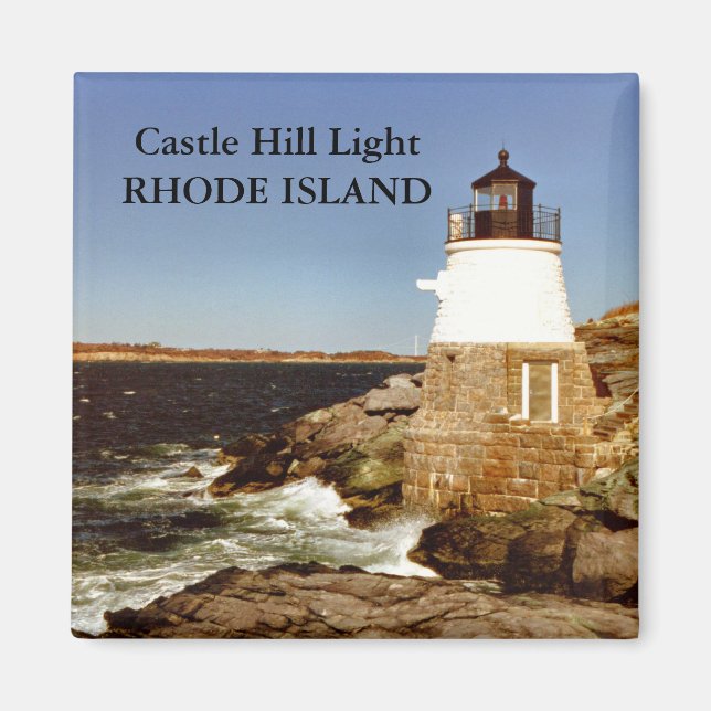 Castle Hill Light, Rhode Island Magnet (Front)