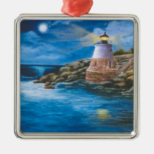 Castle Hill Lighthouse Metal Tree Decoration