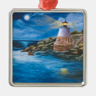Castle Hill Lighthouse Metal Tree Decoration