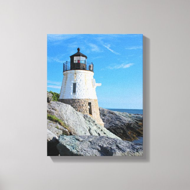 Castle Hill Lighthouse, Rhode Island Canvas Print (Front)
