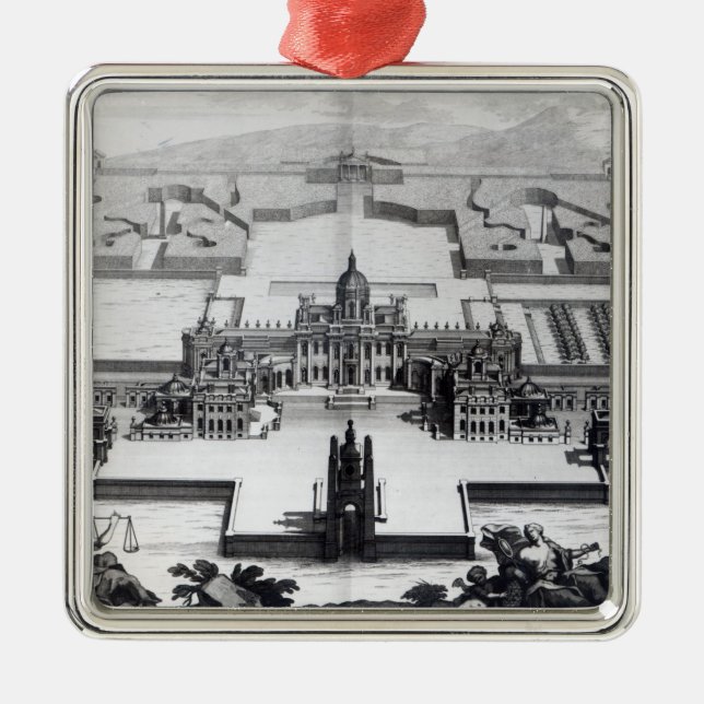 Castle Howard, from 'Vitruvius Britannicus' Metal Tree Decoration (Front)