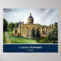 Castle Howard York England Watercolor Painting
