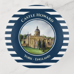 Castle Howard York England Watercolor Painting Trinket Trays