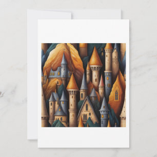 castle illustration  invitation