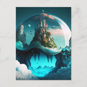 Castle In Crystal Ball Postcard