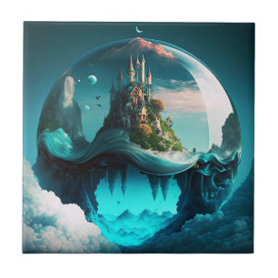 Castle In Crystal Ball Tile