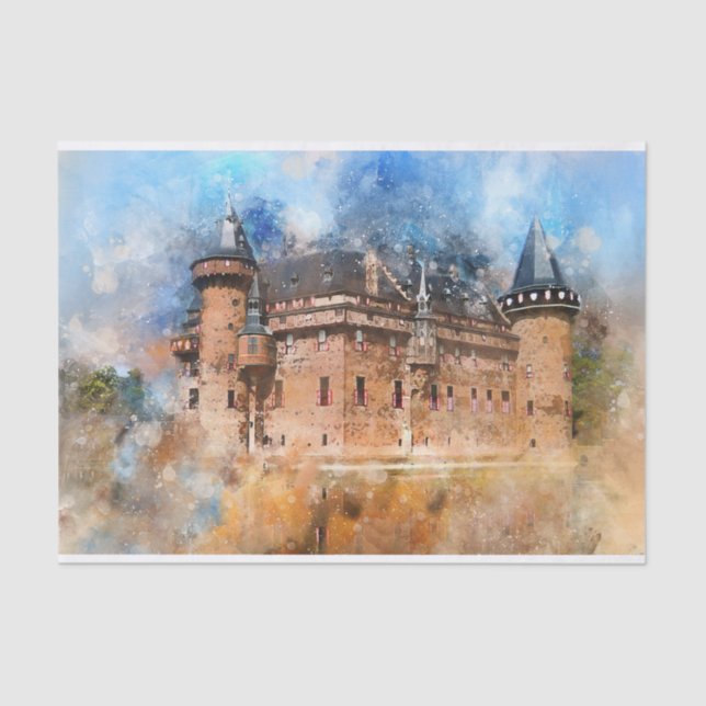 Castle in the Forest Decoupage Tissue Paper (Front)