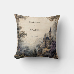 Castle in the Forest Wedding Sticker Cushion