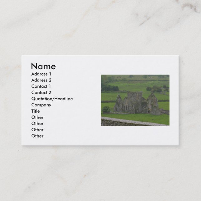 Castle Ireland Business Card (Front)