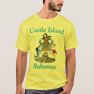 Castle Island, Bahamas with Coat of Arms T-Shirt