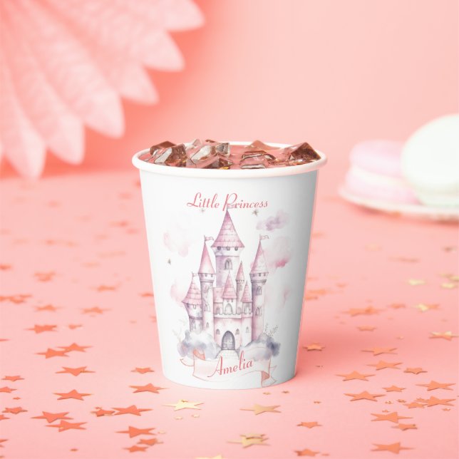 Castle Kingdom Princess 1st Birthday Party  Paper Cups (Insitu)