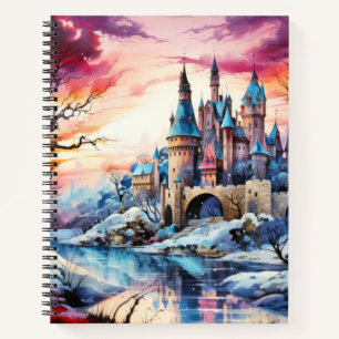 Castle Landscape Concept Abstract Colourful Scener Notebook