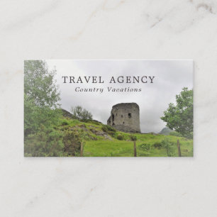 Castle Landscape, Travel Agent Business Card