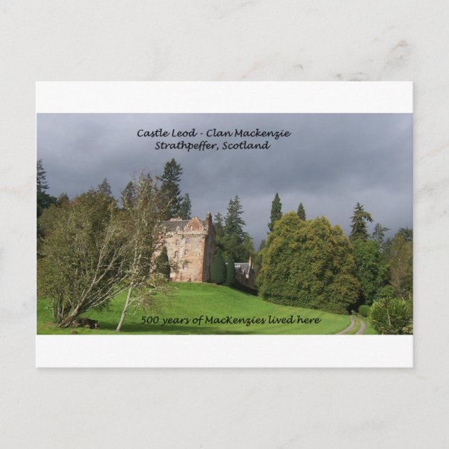 CASTLE LEOD - Scotland MacKenzie Clan Postcard (Front)