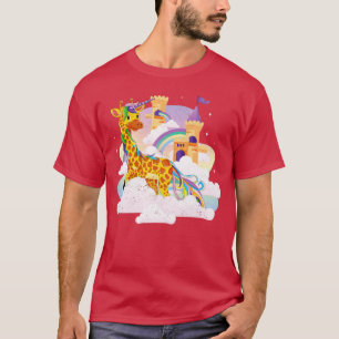 Castle Magical Rainbow Cute Unicorn Africa Animal T-Shirt