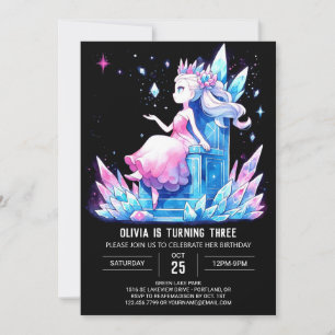 Castle Modern Princess Birthday Invitation