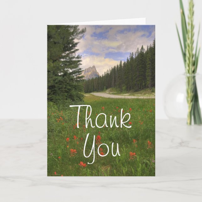 Castle Mountain Banff Thank You Card (Front)