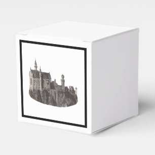 Castle Neuschwanstein Black and White Art Photo Favour Box