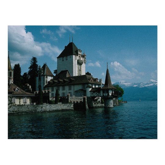 Castle Oberhofen, Lake Thun, Switzerland Postcard