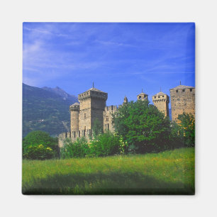 Castle of Fenis near Italian Alps in Fenis, Magnet