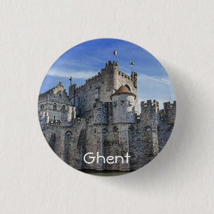 Castle of the Counts in Ghent 3 Cm Round Badge