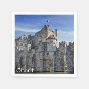 Castle of the Counts in Ghent. Napkin