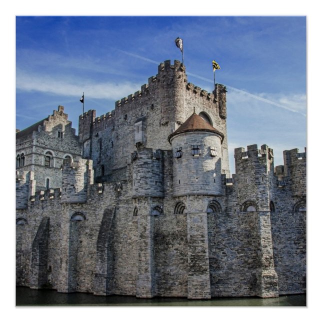 Castle of the Counts in Ghent. Poster (Front)
