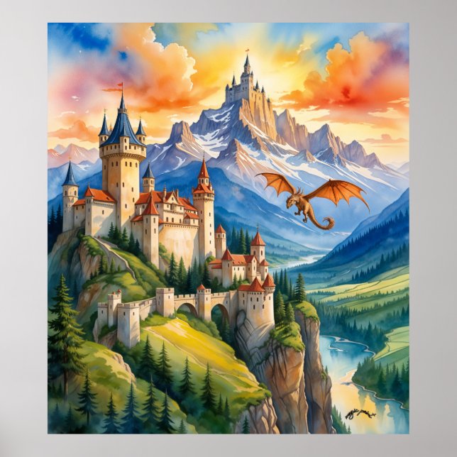 Castle of the Dragon's Dawn Poster (Front)