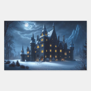 Castle of the Hollow Cold Night Rectangular Sticker