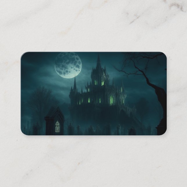 Castle of the Necromancer's Experiment Bookmark Business Card (Front)