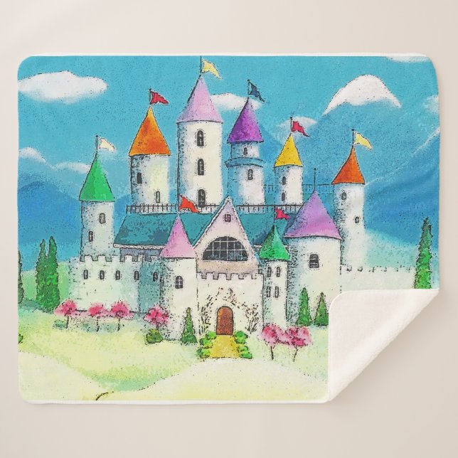 Castle of the Princesses Sherpa Blanket (Front (Horizontal))