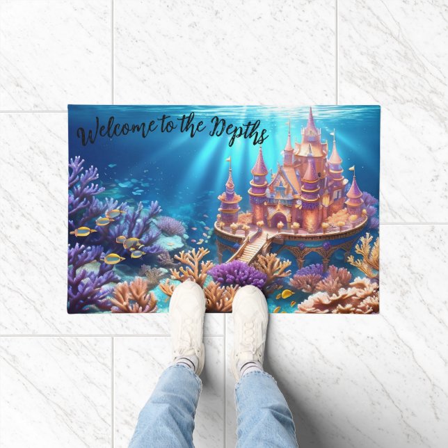 Castle of the Underwater Realm Doormat (Indoor)
