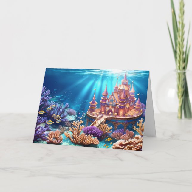 Castle of the Underwater Realm Holiday Card (Front)