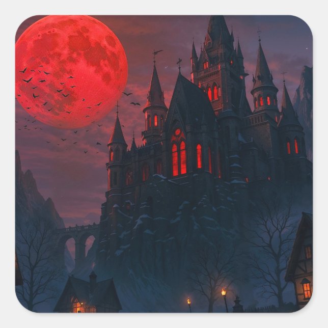 Castle of the Vampire's Blood Square Sticker (Front)