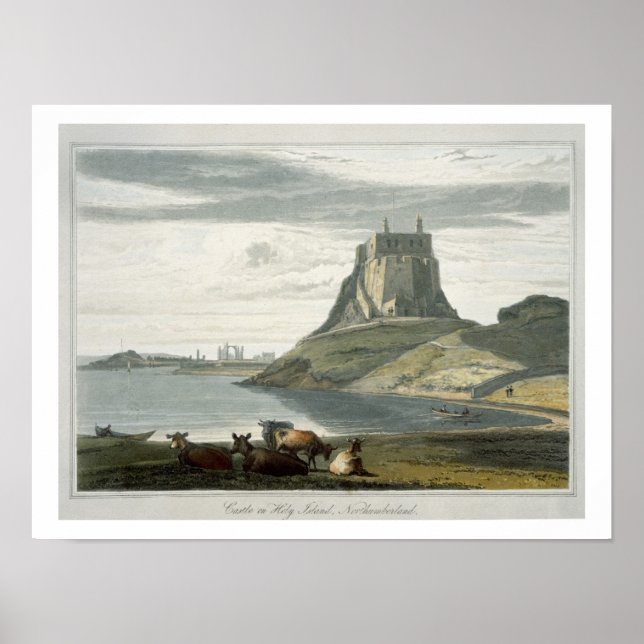 Castle on Holy Island, Northumberland, from 'A Voy Poster (Front)