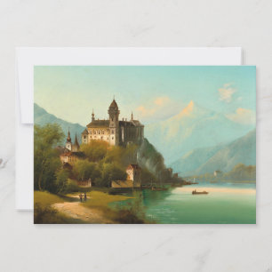 Castle on Mountain Lake   Johann Wilhelm Jankowsky